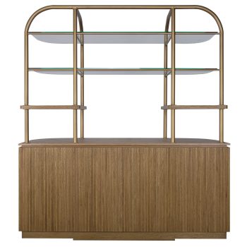 95200050 Salerno Achterkast Naturel Eiken Messing 4hr
