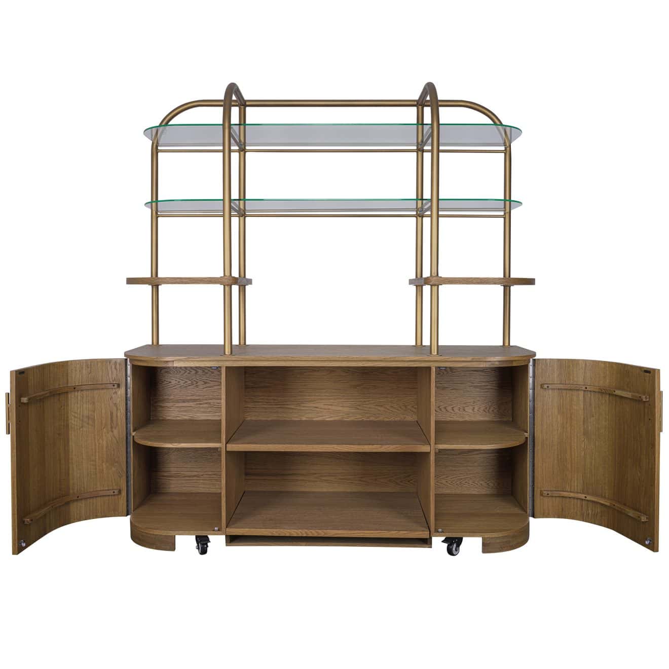 95200050 Salerno Achterkast Naturel Eiken Messing 5hr