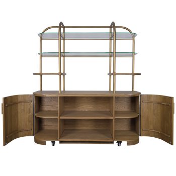 95200050 Salerno Achterkast Naturel Eiken Messing 5hr