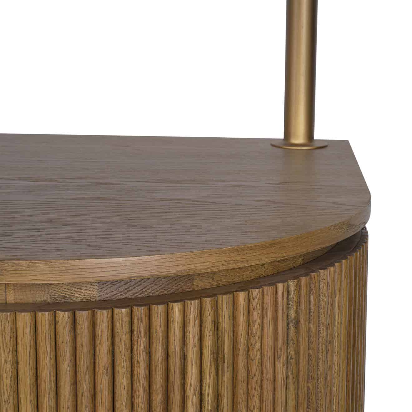 95200050 Salerno Achterkast Naturel Eiken Messing 7hr