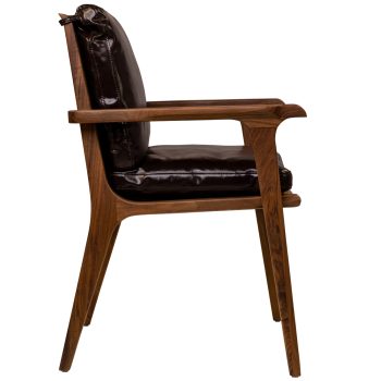 96126890 Lumo Armstoel Walnut 3hr