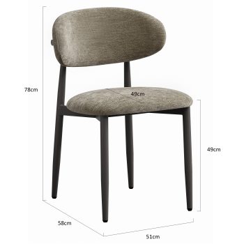 96130200 Rosalin Stoel Bruin Afmetingenhr