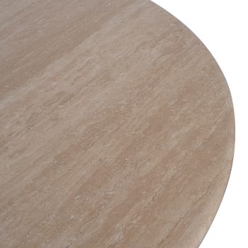 96415180 Bolzano Eettafel ø130 Donker Marmer Travertine 5