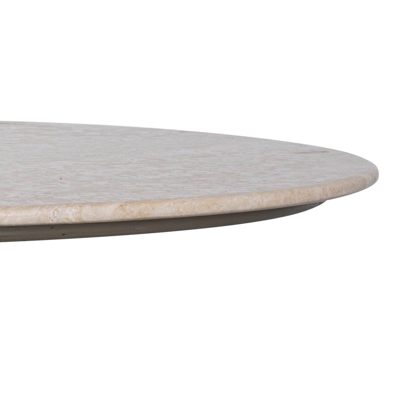 96415180 Bolzano Eettafel ø130 Donker Marmer Travertine 7