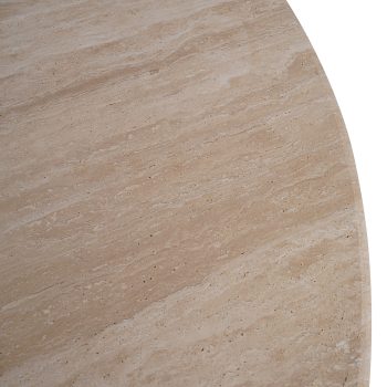 96415190 Bolzano Eettafel ø130 Naturel Marmer Travertine 5