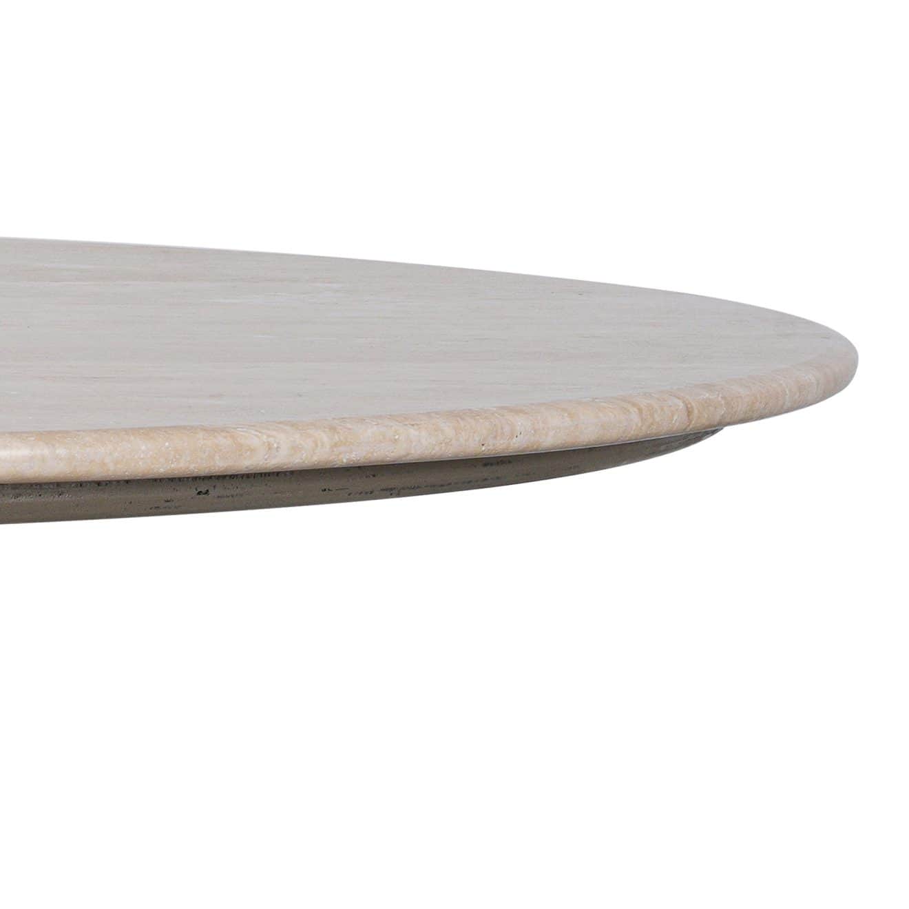 96415190 Bolzano Eettafel ø130 Naturel Marmer Travertine 7