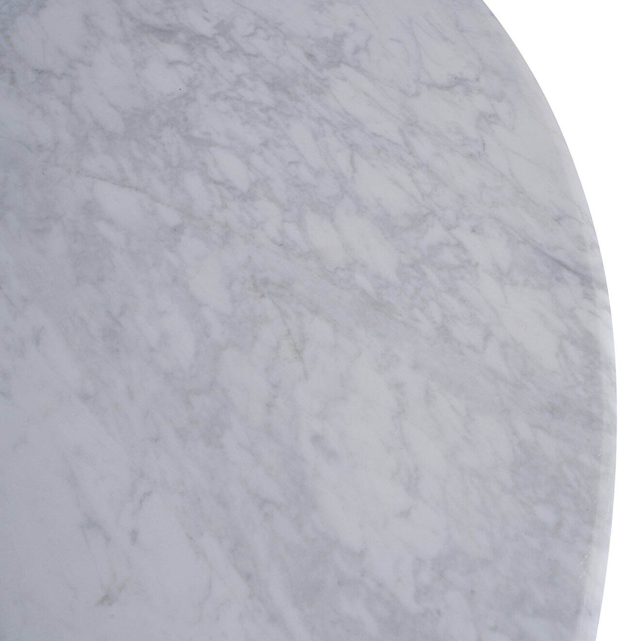 96415200 Bolzano Eettafel ø130 Naturel Marmer Wit 5