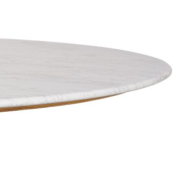 96415200 Bolzano Eettafel ø130 Naturel Marmer Wit 7