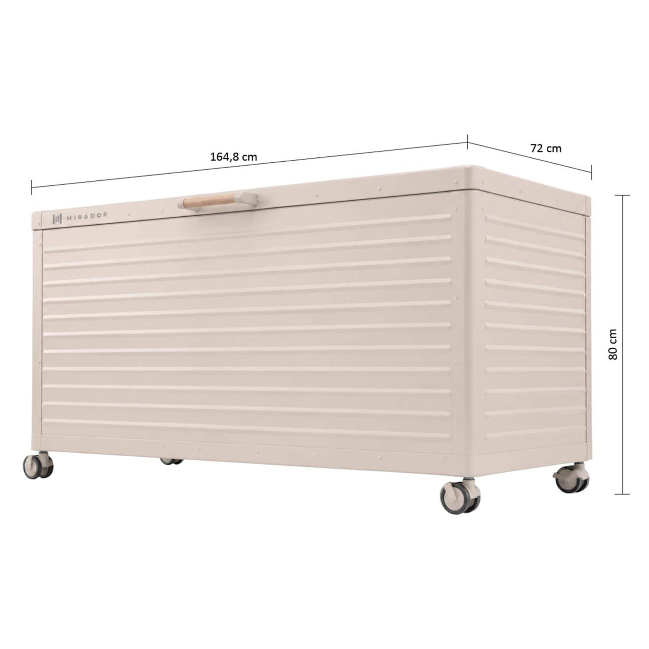 96924460 Trevor Storage Box Beige Horizontaal 165cm Large Mirador Afmetingenhr
