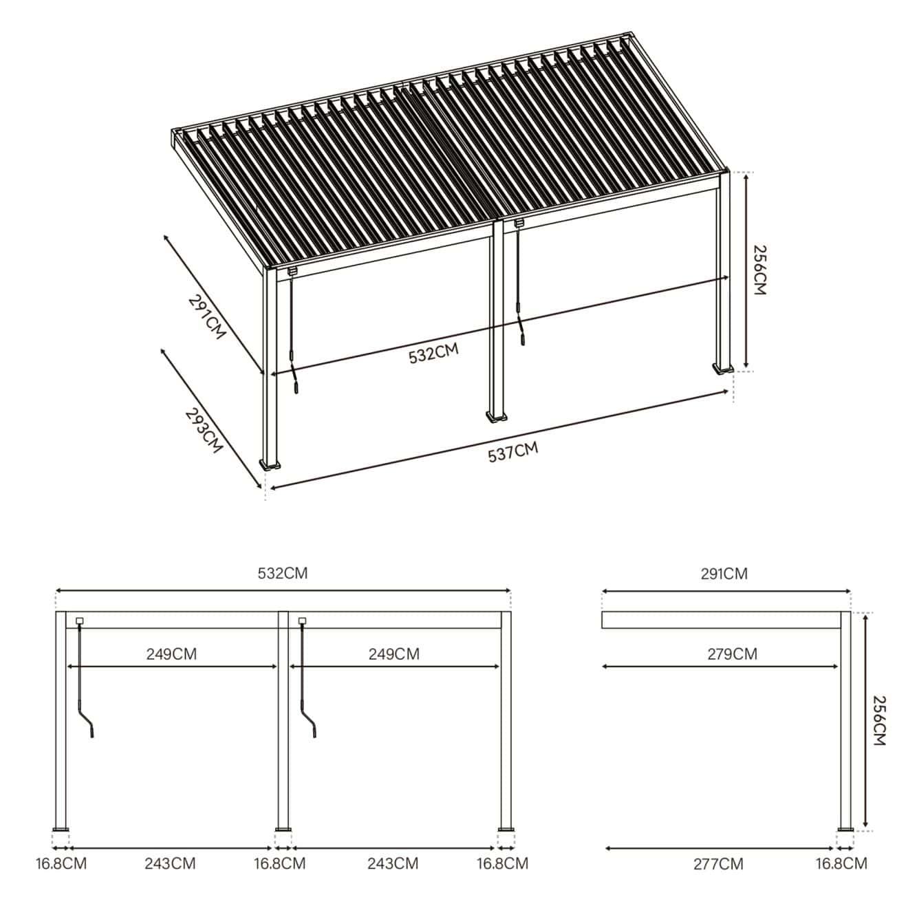 96924610 Reflect Neo Wall 3x5m Afmeting 1