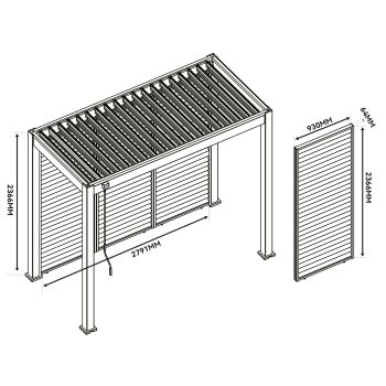 96924770 Achterpaneel 3stuks Reflect Bbq Afmetingenhr
