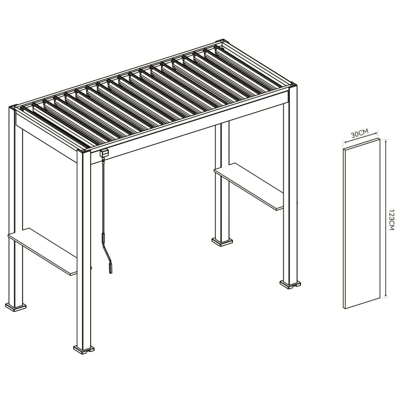 96924800 Zijplankenset Reflect Bbq Afmetingenhr