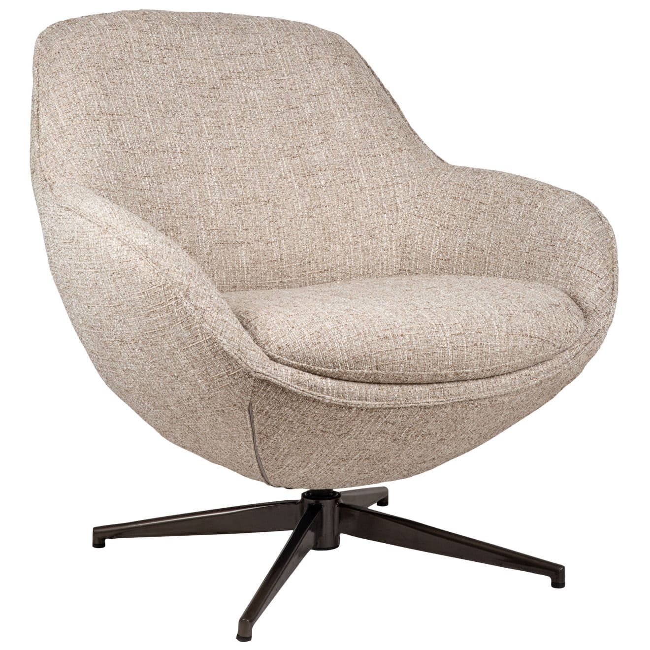 96130320 Bruno Loungestoel Draaibaar Beige 1hr