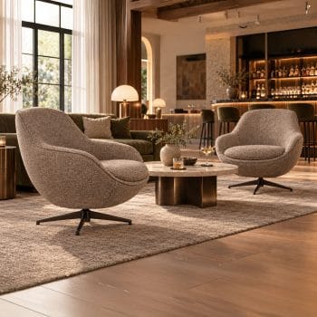 96130330 Bruno Loungestoel Draaibaar Bruin Sfeer 2hr
