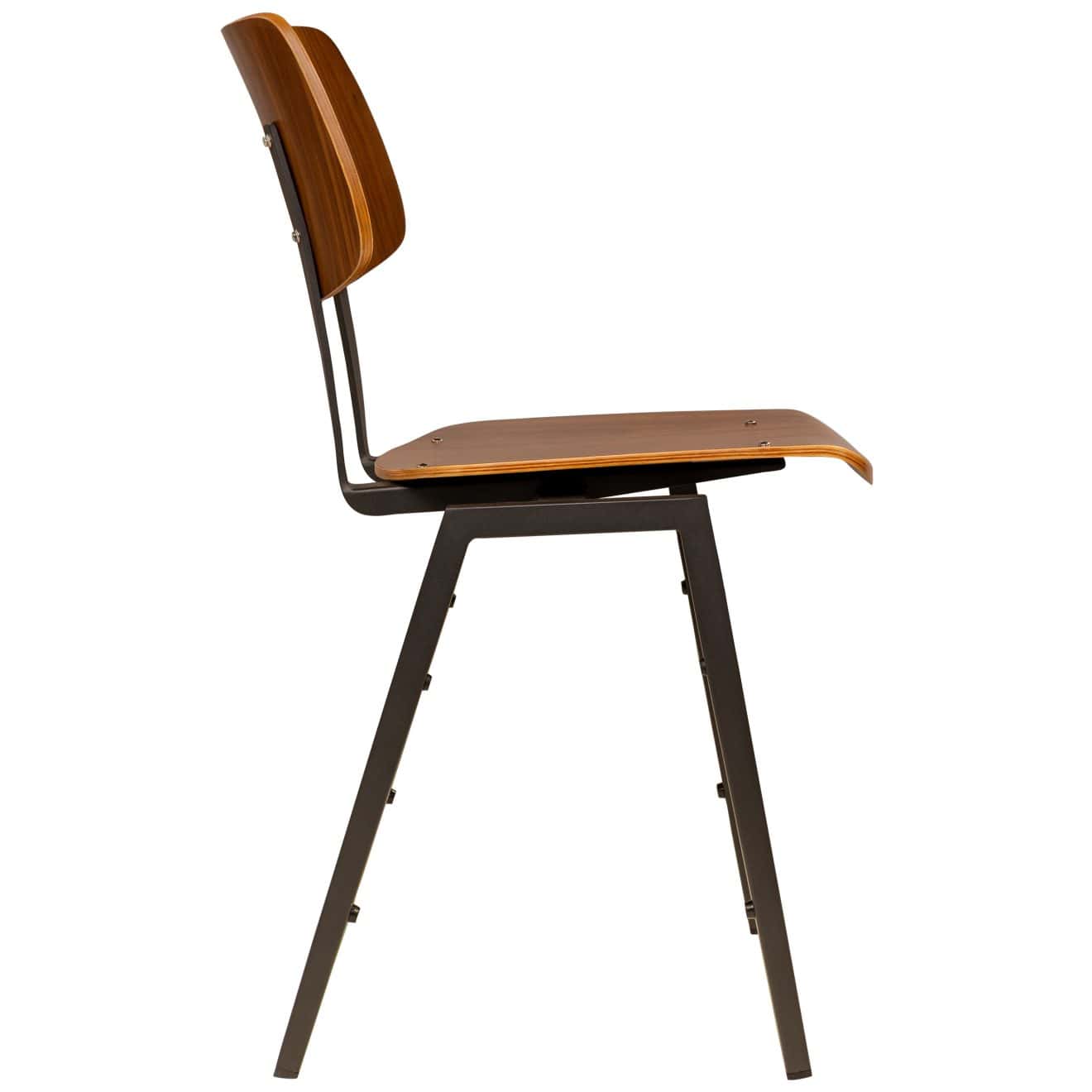 96130660 Elvo Stapelstoel Zwart Metaal Hout 3hr