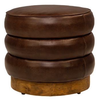 96520560 Barrel Hocker Cognac Leder 2hr