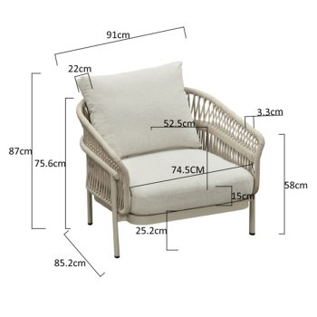 95421850 Calypso Loungeset 2s Afmeting 1