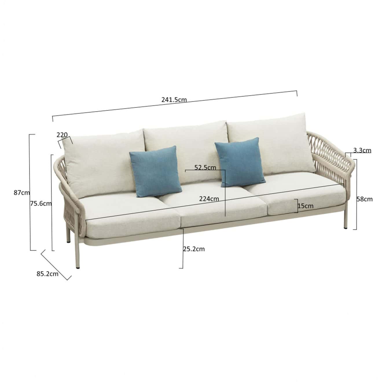 95421880 Calypso Loungeset 3s Afmeting 1