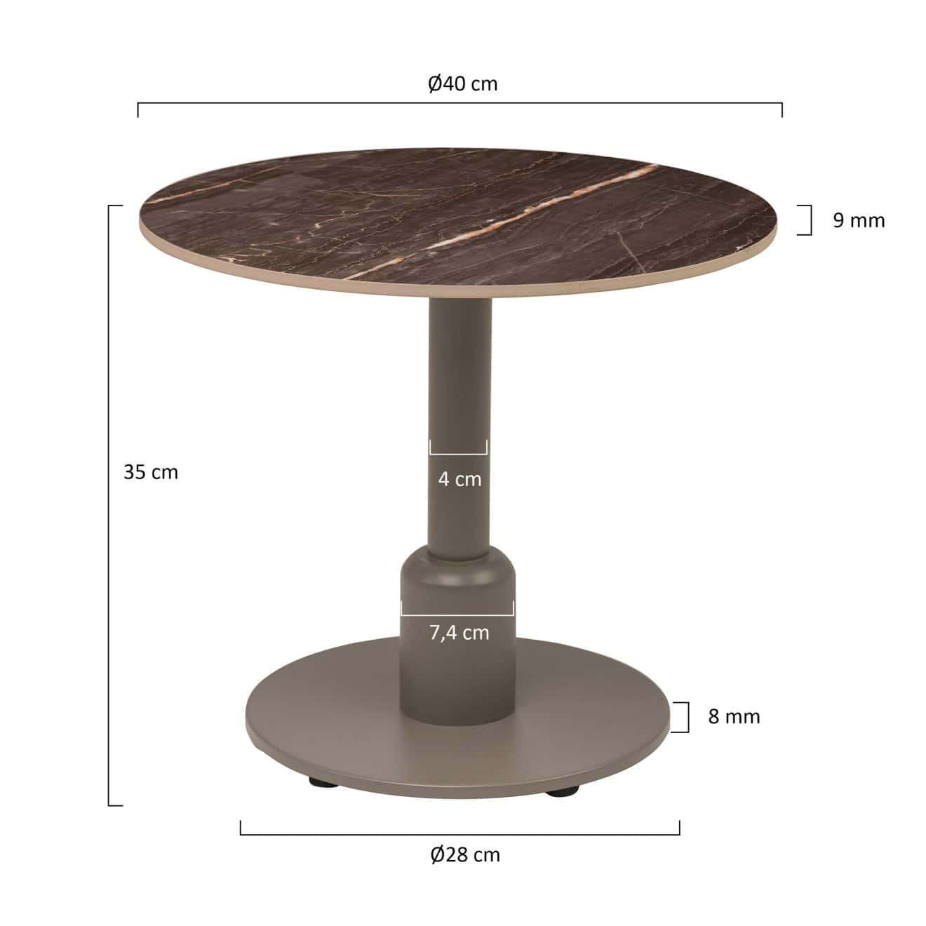 96927760 Duco Bijzettafel T005 H35cm Afmetinghr