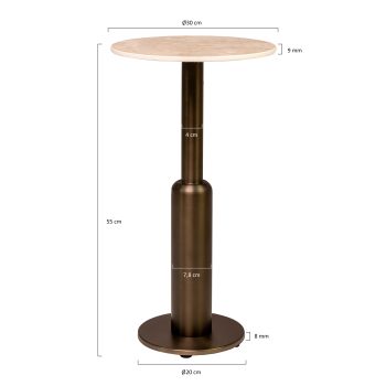 96928050 Duco Bijzettafel T002 H55cm Afmetinghr