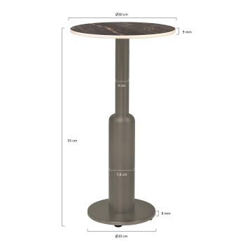 96928250 Duco Bijzettafel T005 H55cm Afmetinghr