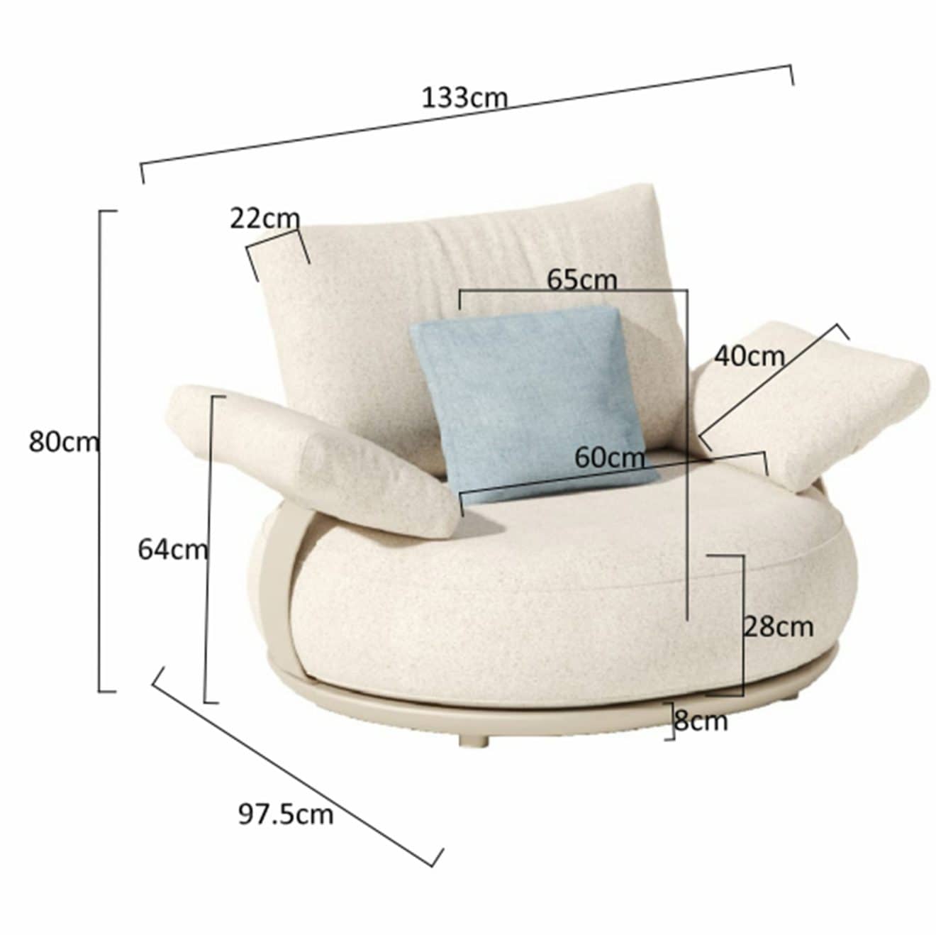9542010 Calla Loungeset Afmeting 1