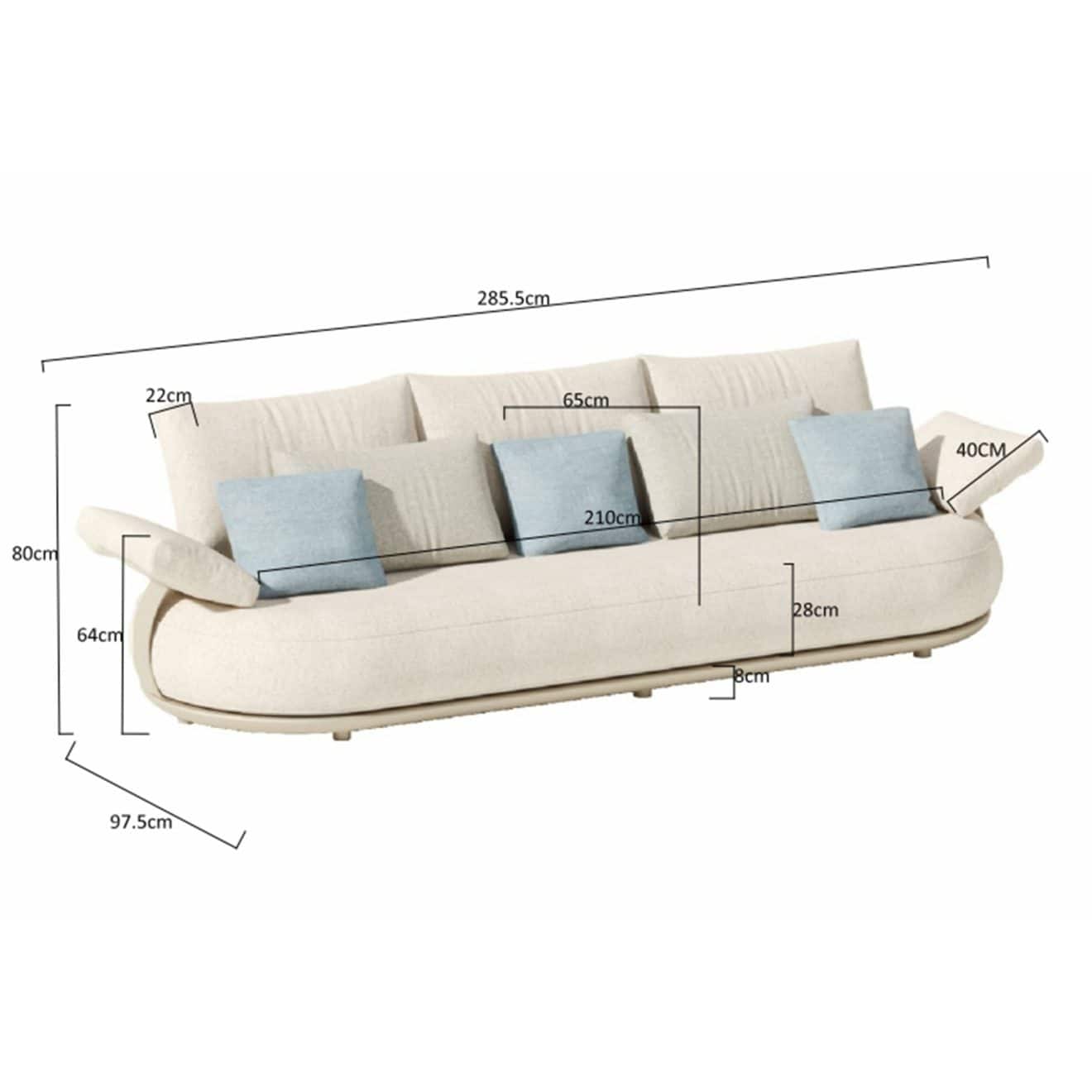 9542010 Calla Loungeset Afmeting 2